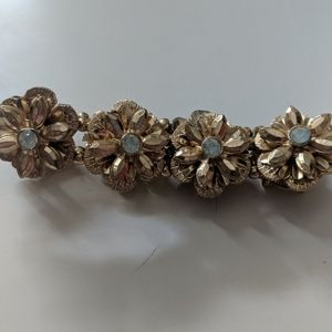 Gold floral bracelet